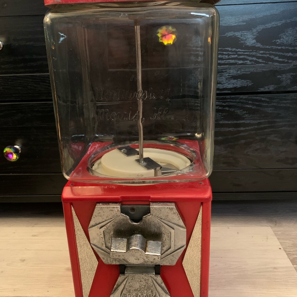 Vintage Red Gumball Machine, model 60